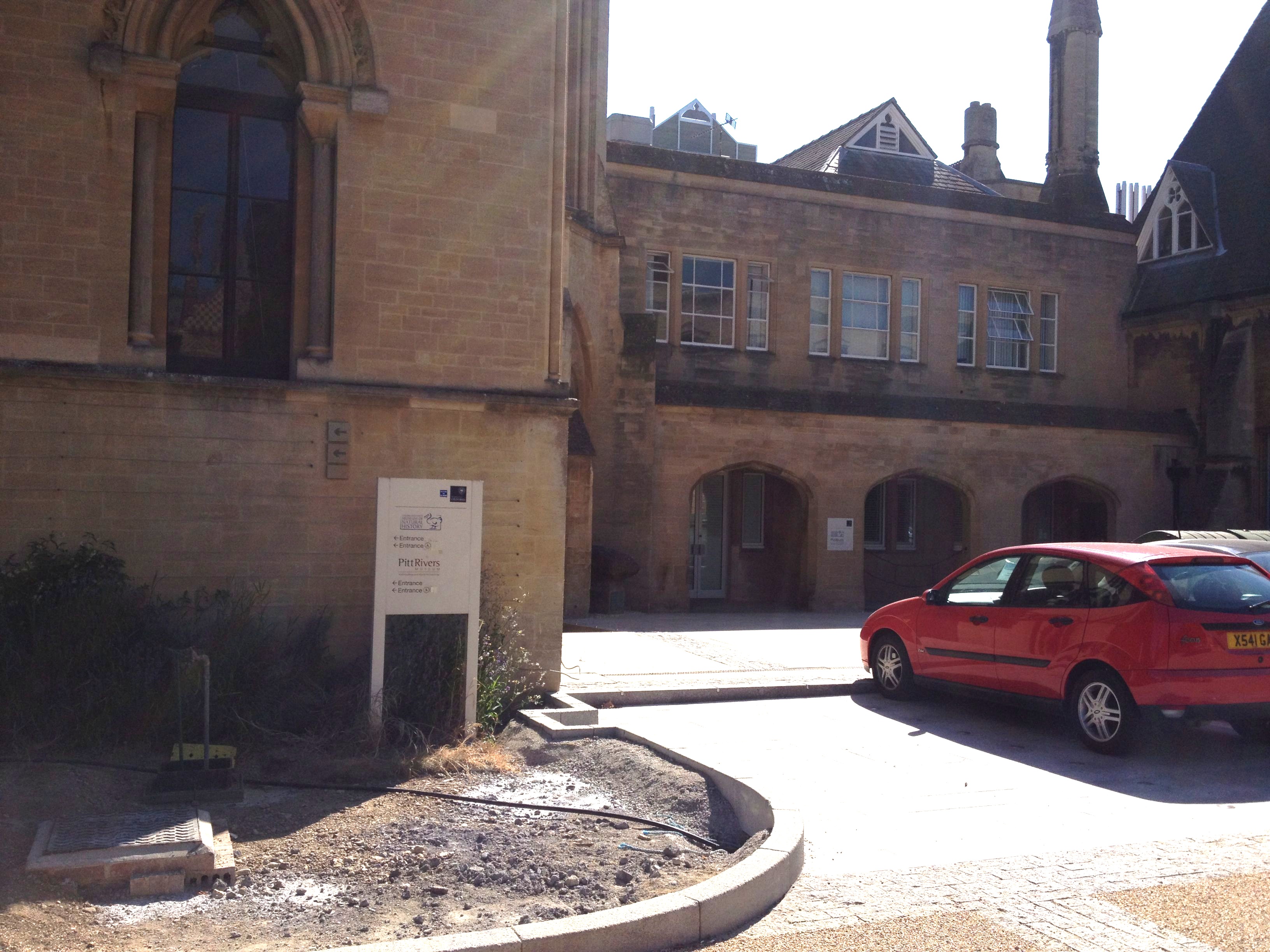 visitor centre front, doorway in LH wall