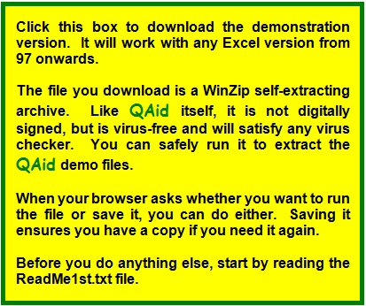 Click this box to download the QAid demonstration copy